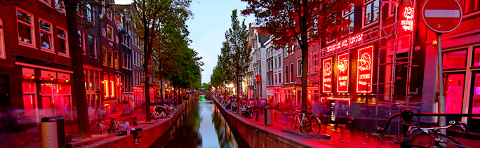 Populaire Red Light District in Amsterdam, ook wel De Wallen