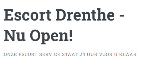 Escortservice Drenthe